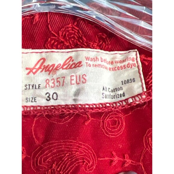 Vintage Red Embroidered Vest Top Size XS - Picture 4 of 5